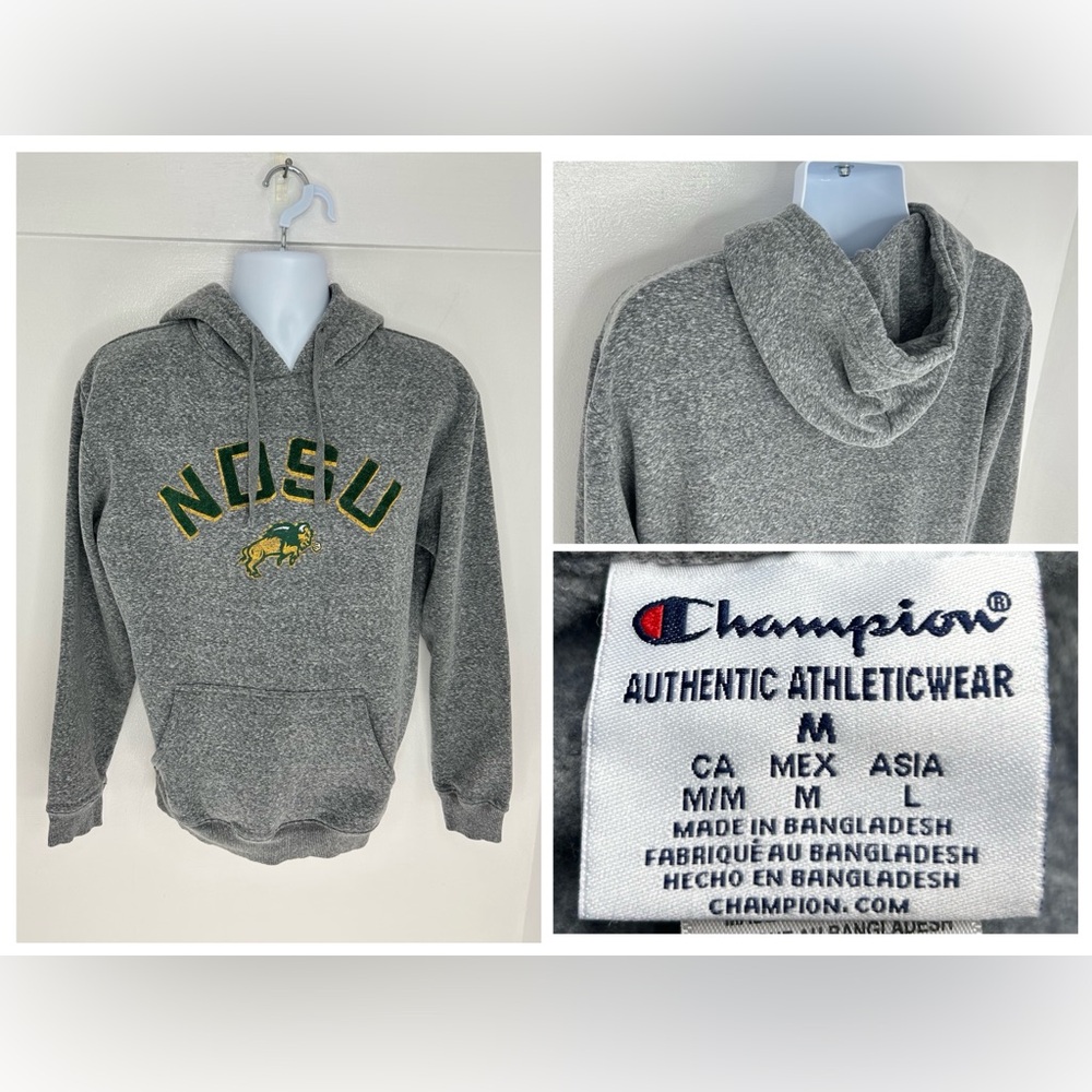 North Dakota State University Hoodie Medium Champion NDSU Bison‎ Sweatshirt